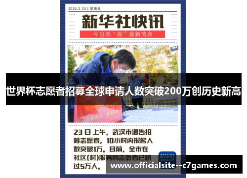 世界杯志愿者招募全球申请人数突破200万创历史新高