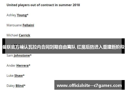 曼联官方确认瓦拉内合同到期自由离队 红魔后防进入重建新阶段 曼联官方确认瓦拉内合同到期自由离队 红魔后防进入重建新阶段